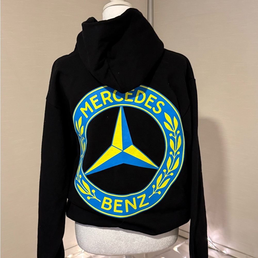 AWGE X Mercedes Hoodie with Blue and Yellow Logo